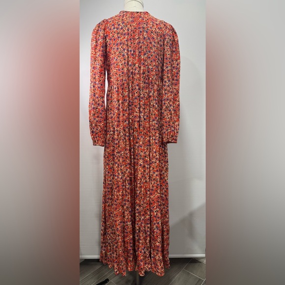 Zara Long Flowing Voluminous Floral Print Dress Loose fit SZ Small EUC - Picture 2 of 10